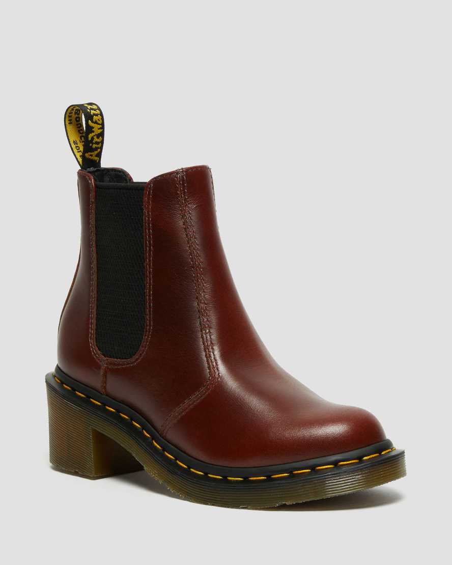 Dr. Martens Cadence Nahka Heeled Naisten Chelsea Nilkkurit - Ruskea Nilkkurit [608-DMNYGQ]